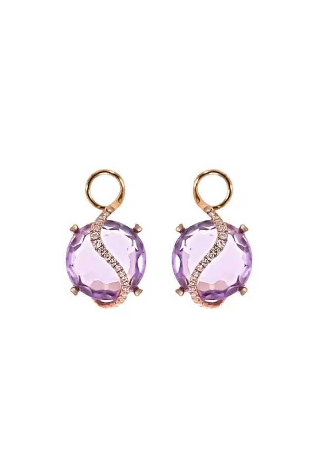 LISA NIK Rose Quartz Earring Charms