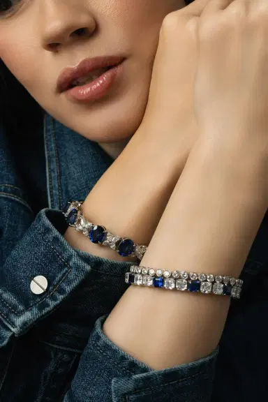 FANTASIA by DESERIO Round Brilliant Tube Bracelet | Thumbnail 3 FANTASIA by DESERIO Round Brilliant Tube Bracelet | Thumbnail 3