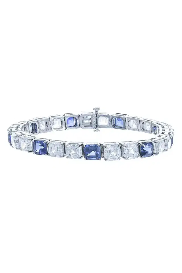 FANTASIA by DESERIO Round Brilliant Tube Bracelet