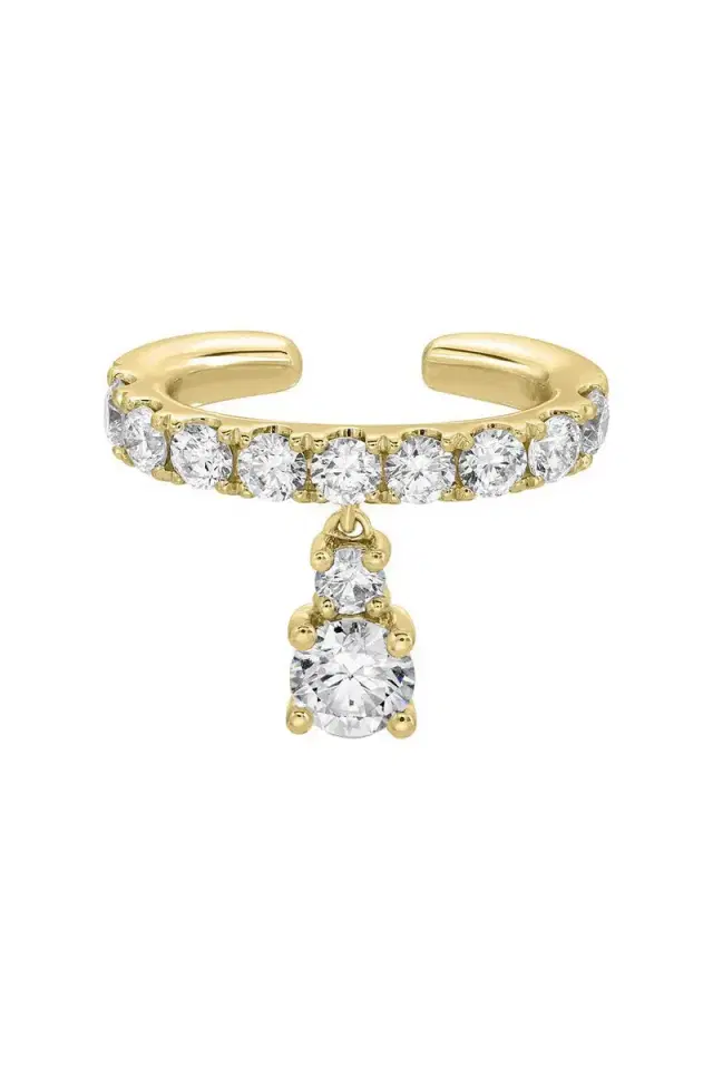 Anita Ko Round Diamond Drop Daphne Ear Cuff