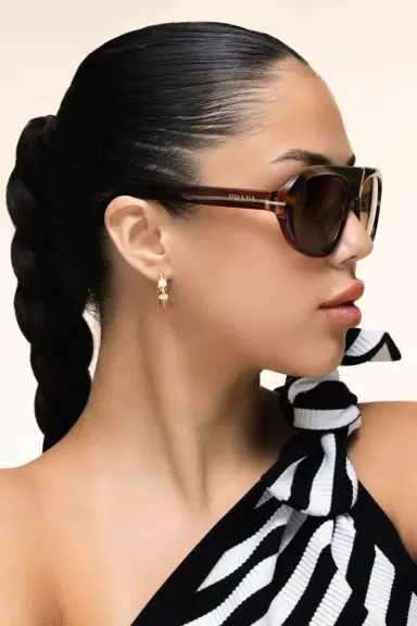 Prada Round Frame Gradient Sungllasses | Thumbnail 4