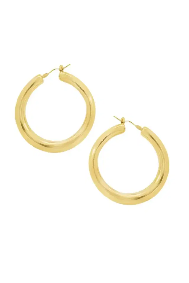 LISA NIK Round Hoop Earrings