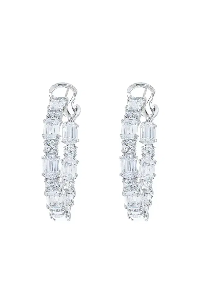 FANTASIA by DESERIO Round Hoop Earrings