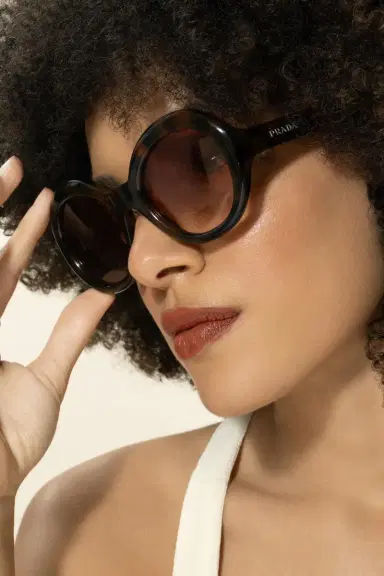 Prada Round Oversized Gradient Sunglasses | Thumbnail 4