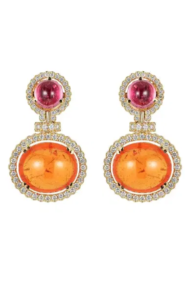 GOSHWARA Rubellite Mandarin Garnet Earrings | Thumbnail 1 GOSHWARA Rubellite Mandarin Garnet Earrings | Thumbnail 1