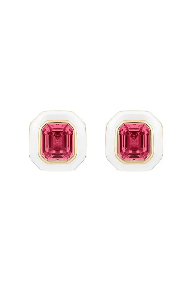 GOSHWARA Rubellite Stud Earrings