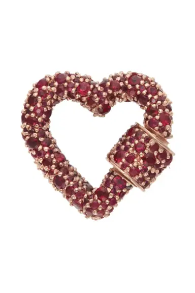 Marla Aaron Ruby Allstone Heart Lock | Thumbnail 1 Marla Aaron Ruby Allstone Heart Lock | Thumbnail 1
