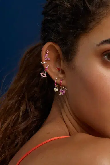 Robinson Pelham Ruby Baby Heart Stud Earring | Thumbnail 2 Robinson Pelham Ruby Baby Heart Stud Earring | Thumbnail 2