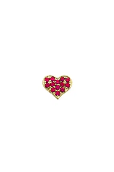 Robinson Pelham Ruby Baby Heart Stud Earring | Thumbnail 1 Robinson Pelham Ruby Baby Heart Stud Earring | Thumbnail 1