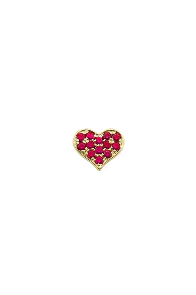 Robinson Pelham Ruby Baby Heart Stud Earring