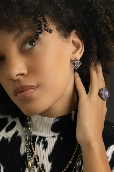 SEVAN BICAKCI Ruby Diamond Pomegranite Seed Earrings | Thumbnail 2 SEVAN BICAKCI Ruby Diamond Pomegranite Seed Earrings | Thumbnail 2