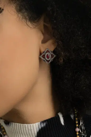 SEVAN BICAKCI Ruby Diamond Pomegranite Seed Earrings | Thumbnail 3 SEVAN BICAKCI Ruby Diamond Pomegranite Seed Earrings | Thumbnail 3