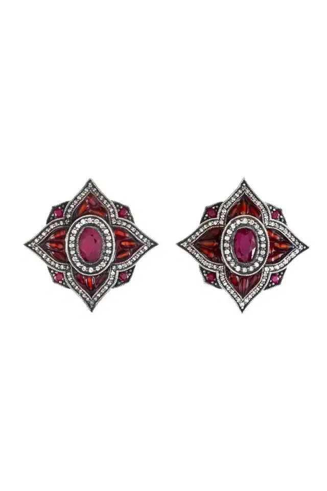 SEVAN BICAKCI Ruby Diamond Pomegranite Seed Earrings