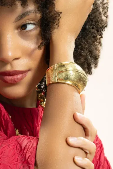 DAVID WEBB Ruby Repousse Hippo Cuff Bracelet | Thumbnail 3