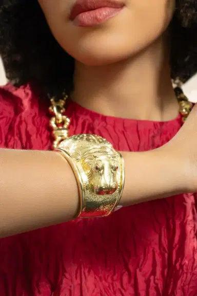 DAVID WEBB Ruby Repousse Hippo Cuff Bracelet | Thumbnail 4
