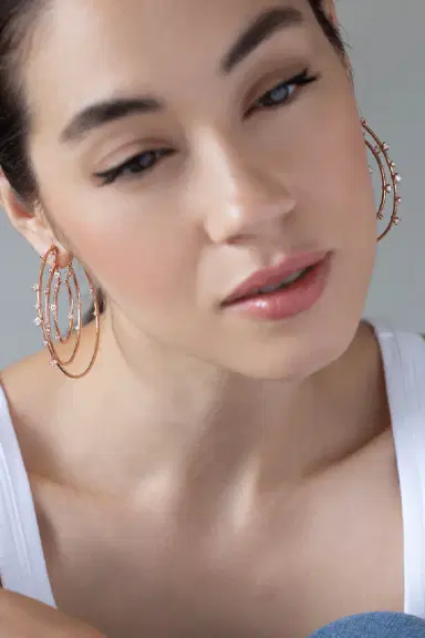 MATTIA CIELO Rugiada Triple Diamond Echo Hoops | Thumbnail 2 MATTIA CIELO Rugiada Triple Diamond Echo Hoops | Thumbnail 2