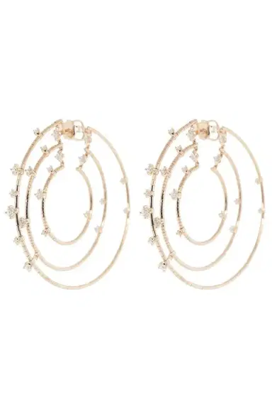 MATTIA CIELO Rugiada Triple Diamond Echo Hoops | Thumbnail 1 MATTIA CIELO Rugiada Triple Diamond Echo Hoops | Thumbnail 1