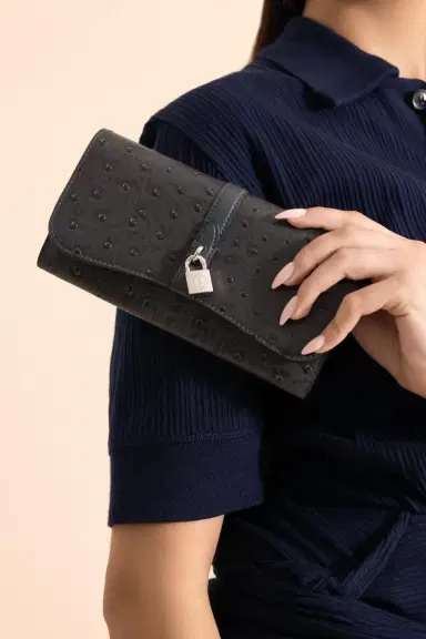 Stella McCartney Ryder Flap Continental Wallet - Slate | Thumbnail 4