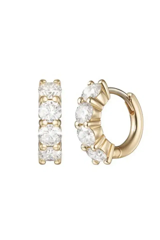 Melissa Kaye Sadie Diamond Huggie Hoop Earrings - Yellow Gold