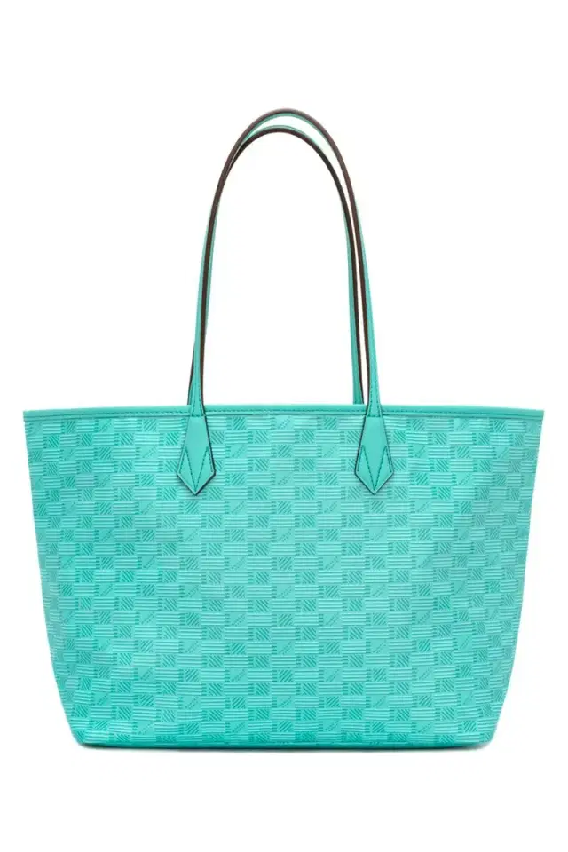 Saint Tropez Small Zip Tote - Turquoise Natural