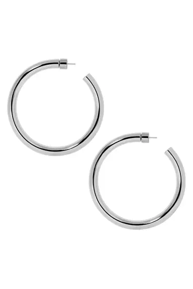 Jennifer Fisher Samira Hoop Earrings - Silver - 2in | Thumbnail 1 Jennifer Fisher Samira Hoop Earrings - Silver - 2in | Thumbnail 1