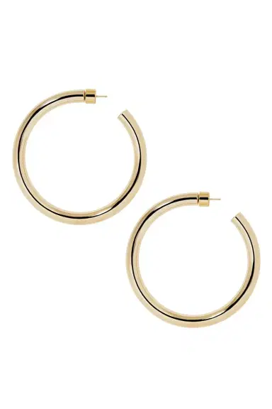 Jennifer Fisher Samira Hoop Earrings - Yellow Gold - 2in | Thumbnail 1 Jennifer Fisher Samira Hoop Earrings - Yellow Gold - 2in | Thumbnail 1