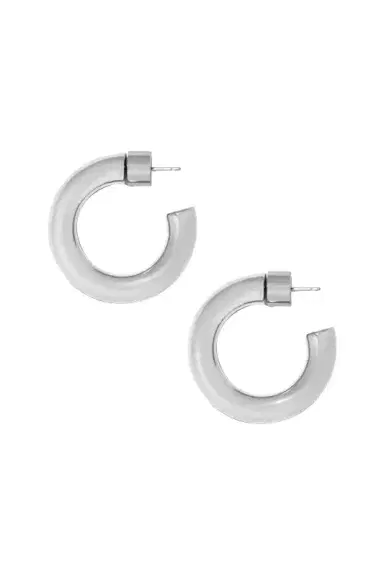 Jennifer Fisher Samira Huggie Earrings - Silver - 1in | Thumbnail 1