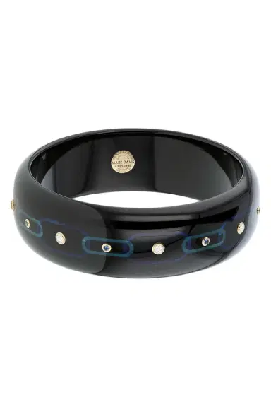 MARK DAVIS Sapphire Black Bakelite Bangle | Thumbnail 5