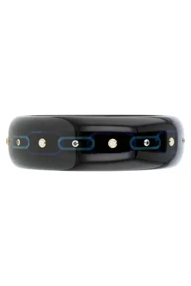 MARK DAVIS Sapphire Black Bakelite Bangle | Thumbnail 1
