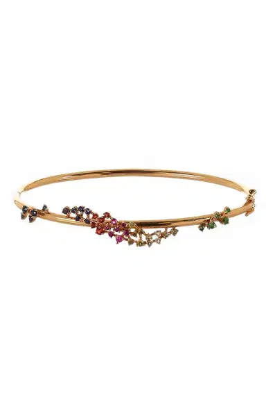 Ananya Sapphire Rainbow Scatter Bangle Bracelet | Thumbnail 1