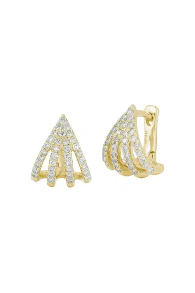 DANA REBECCA DESIGNS Sarah Leah Four Burst Huggie Earrings | Thumbnail 1 DANA REBECCA DESIGNS Sarah Leah Four Burst Huggie Earrings | Thumbnail 1