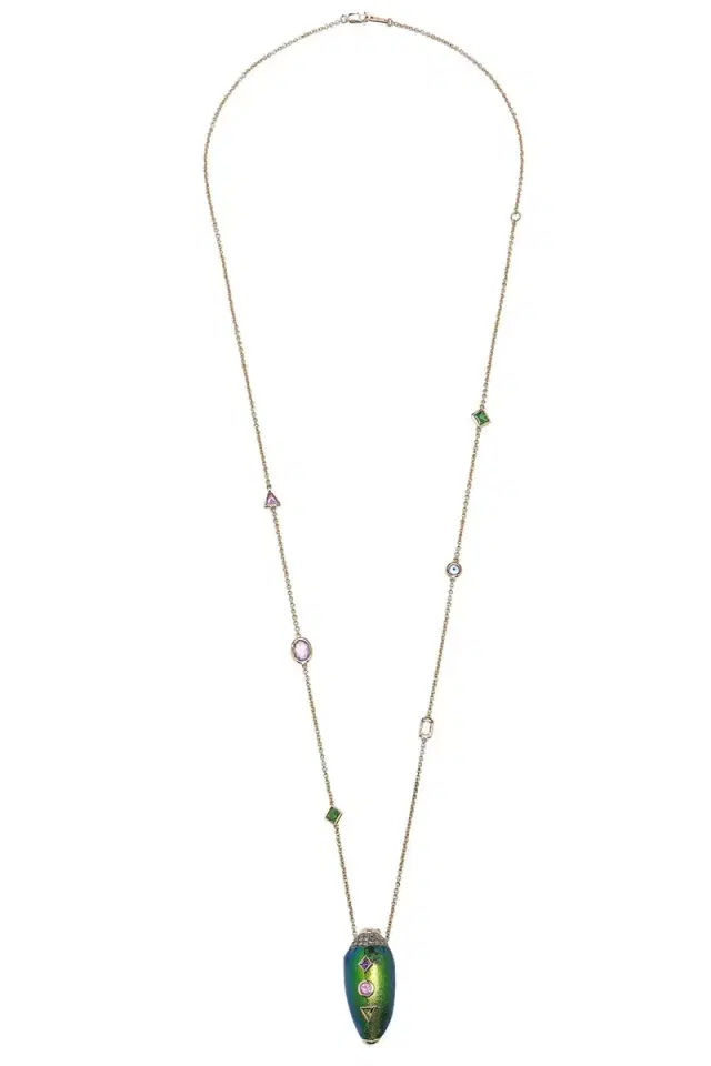 BIBI VAN DER VELDEN Scarab Pop Art Necklace