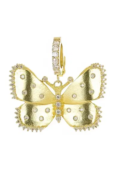 TANYA FARAH Scattered Diamond Kissing Butterfly Charm | Thumbnail 1
