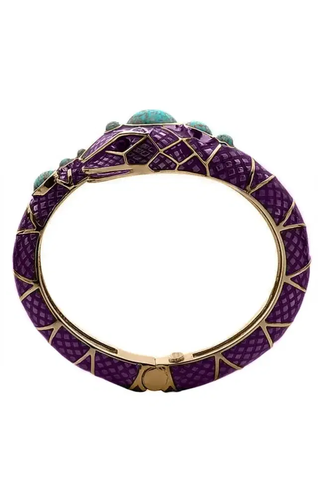 Aquazzura Serpente Bangle Bracelet - Purple