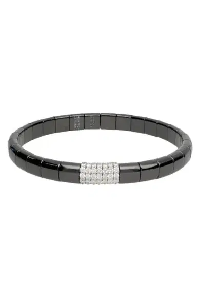 ROBERTO DEMEGLIO Seven Diamond Bar Black Ceramic Pura Bracelet | Thumbnail 1