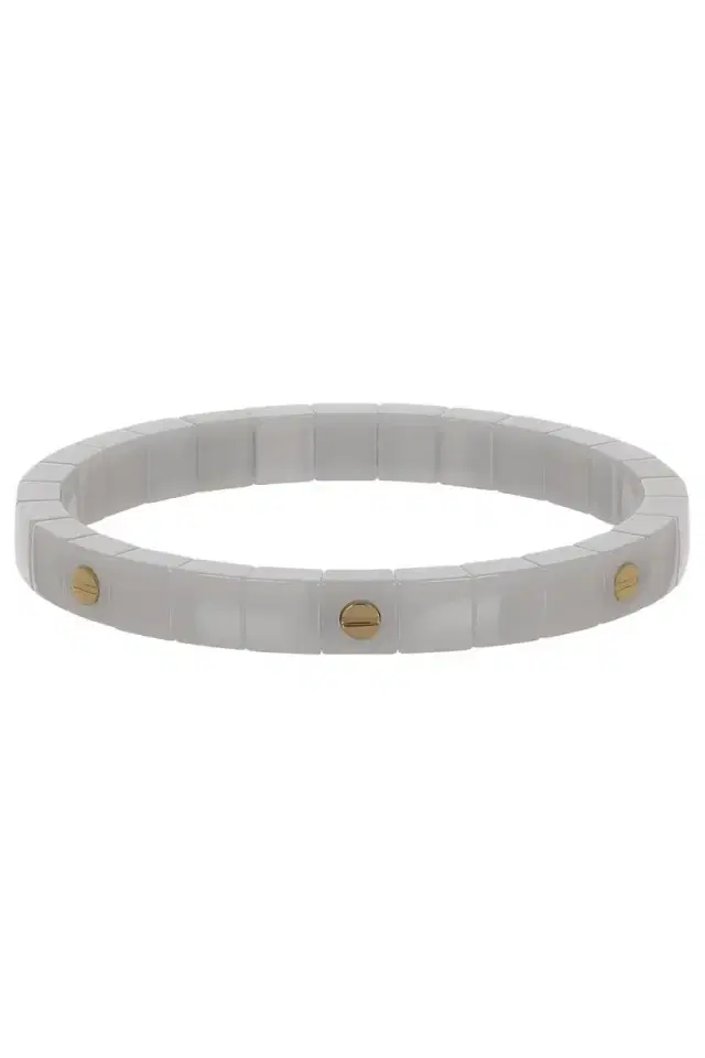 Seven Screw White Scacco Vite Bracelet