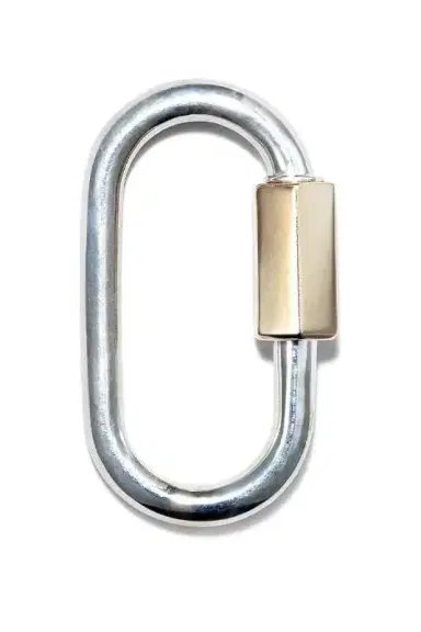 Marla Aaron Silver and Yellow Gold Regular Lock | Thumbnail 1 Marla Aaron Silver and Yellow Gold Regular Lock | Thumbnail 1