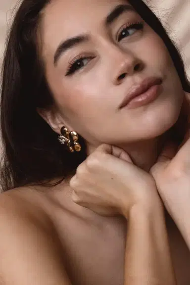Brent Neale Single Diamond Petal Medium Flower Earrings | Thumbnail 4