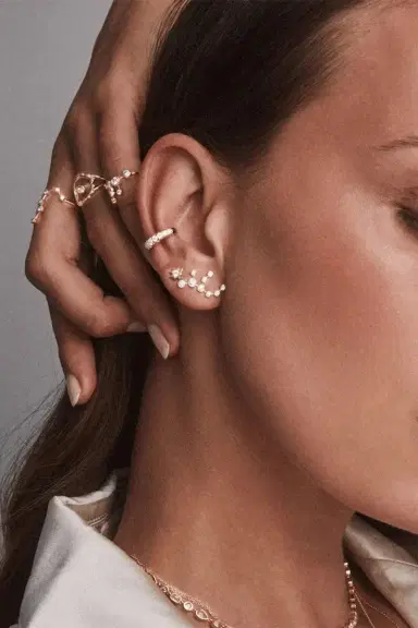 LOGAN HOLLOWELL Single Left Virgo Stud Earring | Thumbnail 2 LOGAN HOLLOWELL Single Left Virgo Stud Earring | Thumbnail 2