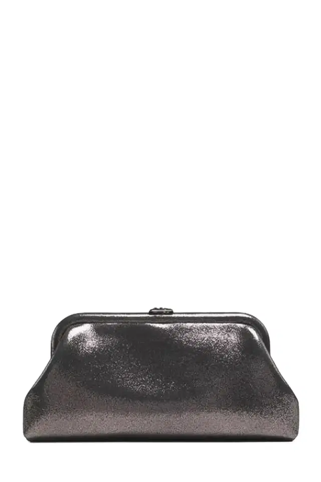 Jimmy Choo Skylar Shimmer Clutch - Silver
