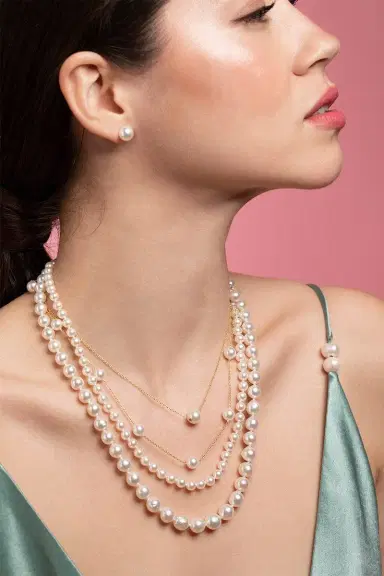 BAGGINS Sliding Akoya Pearl Necklace | Thumbnail 2 BAGGINS Sliding Akoya Pearl Necklace | Thumbnail 2
