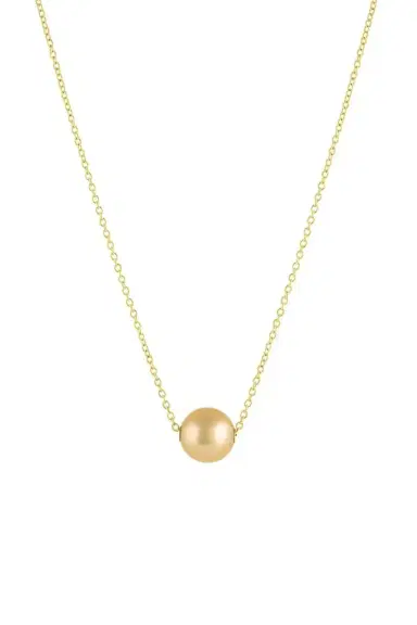 BAGGINS Sliding Golden South Sea Pearl Necklace | Thumbnail 1 BAGGINS Sliding Golden South Sea Pearl Necklace | Thumbnail 1