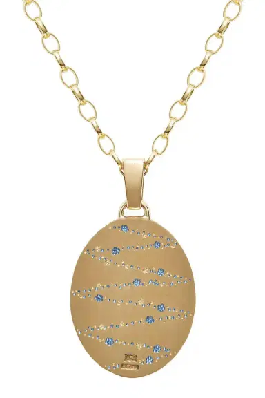 CASTRO SMITH Small Blue Heart Pendant Necklace | Thumbnail 4