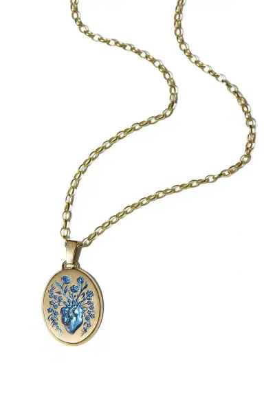 CASTRO SMITH Small Blue Heart Pendant Necklace | Thumbnail 1