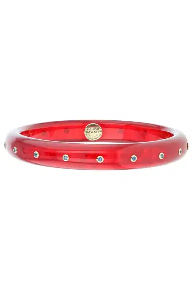 MARK DAVIS Small Blue Sapphire Red Bakelite Bangle | Thumbnail 5