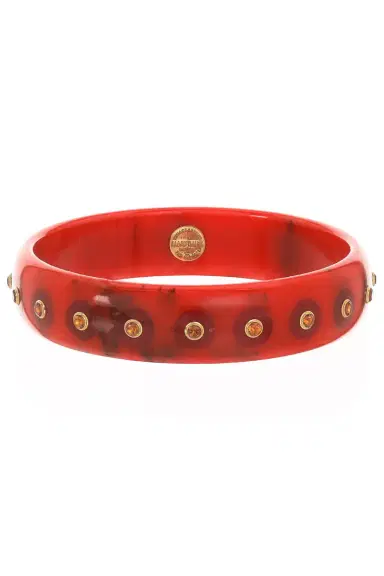 MARK DAVIS Small Citrine Red Bakelite Bangle | Thumbnail 1