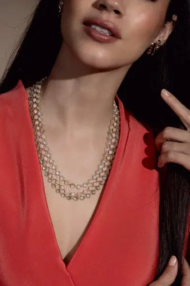 IRENE NEUWIRTH JEWELRY Small Classic Link Pink Opal Necklace | Thumbnail 2