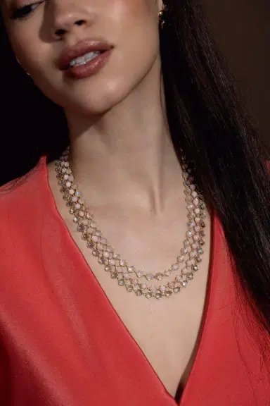 IRENE NEUWIRTH JEWELRY Small Classic Link Pink Opal Necklace | Thumbnail 4
