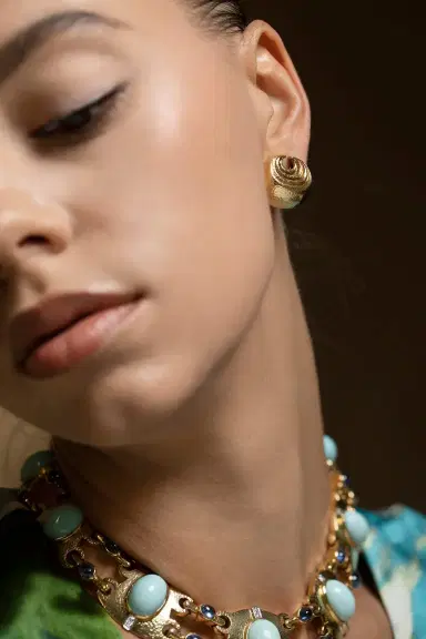 DAVID WEBB Small Concentric Crescent Earrings | Thumbnail 2 DAVID WEBB Small Concentric Crescent Earrings | Thumbnail 2