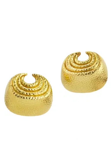 DAVID WEBB Small Concentric Crescent Earrings | Thumbnail 1 DAVID WEBB Small Concentric Crescent Earrings | Thumbnail 1